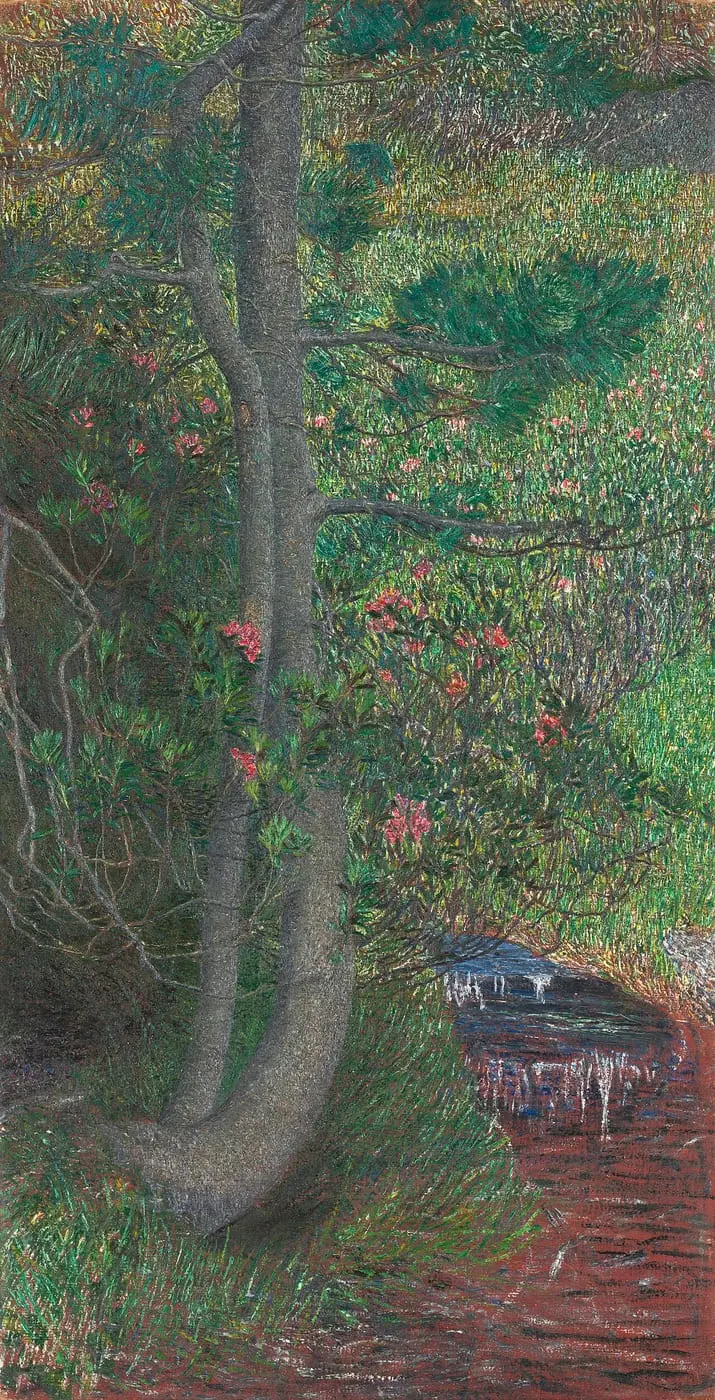 Pine Tree by Giovanni Segantini, canvas print