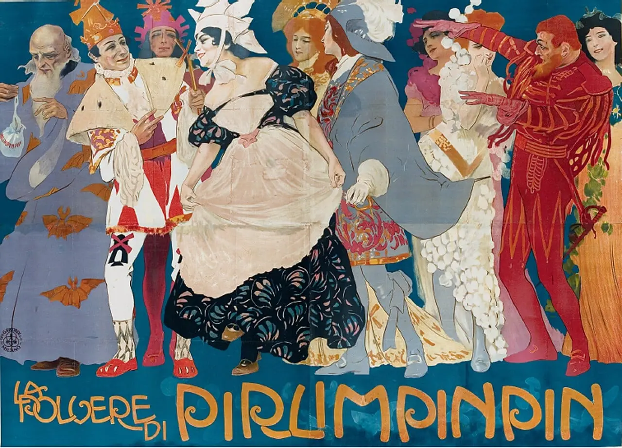 Pirlimpinpin by Leopoldo Metlicovitz, canvas print