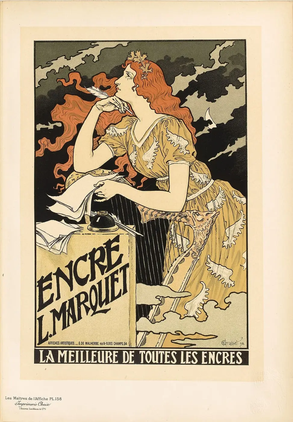 Pl 158 by Eugène Grasset, canvas print
