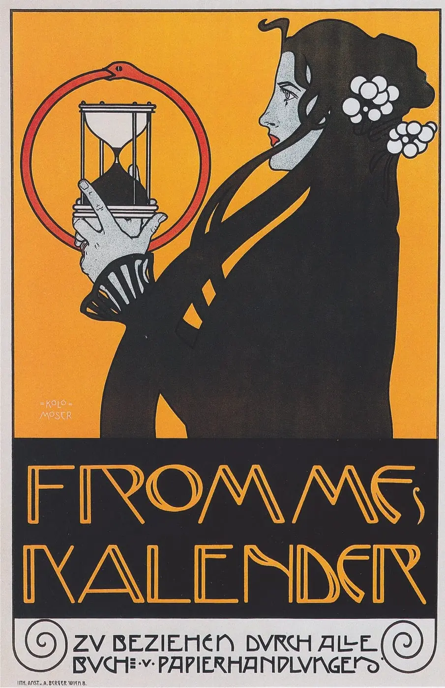 Plakat für „Frommes Kalender“ by Koloman Moser, canvas print