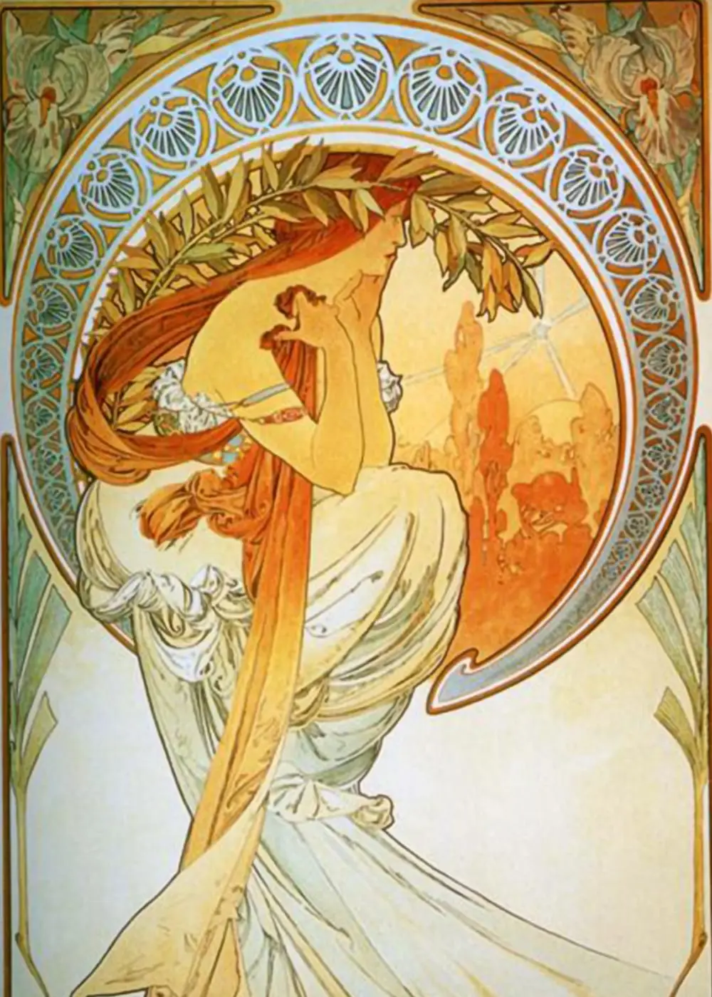 Poetry by Alphonse Mucha, canvas print