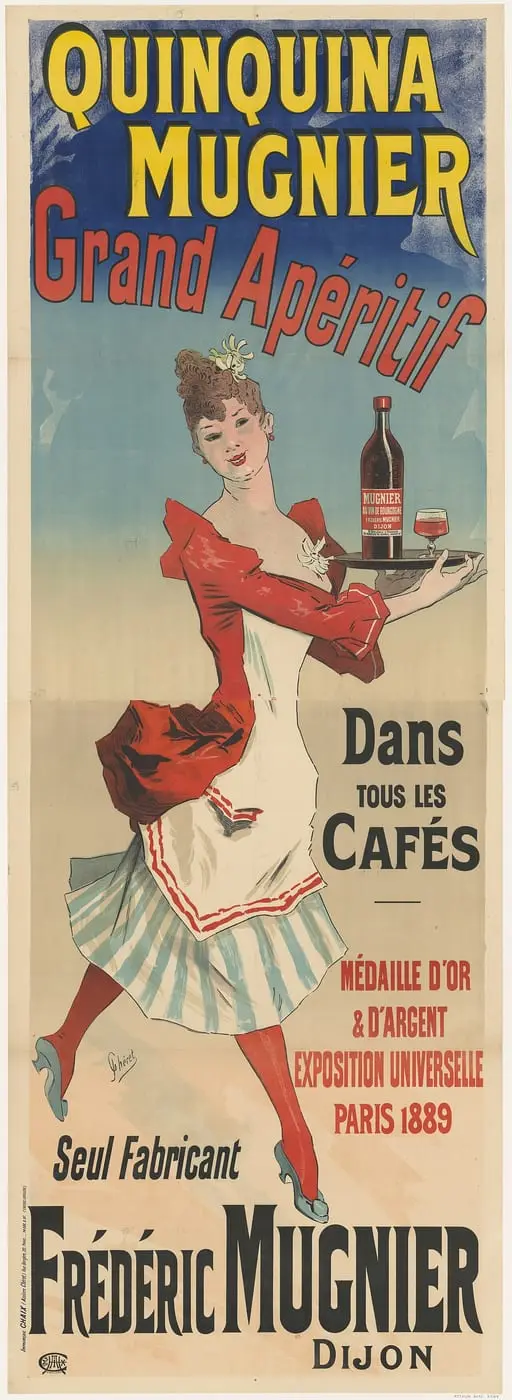 Quinquina Mugnier. Grand apéritif. Dans tous les cafés. Frédéric… by Jules Chéret, canvas print