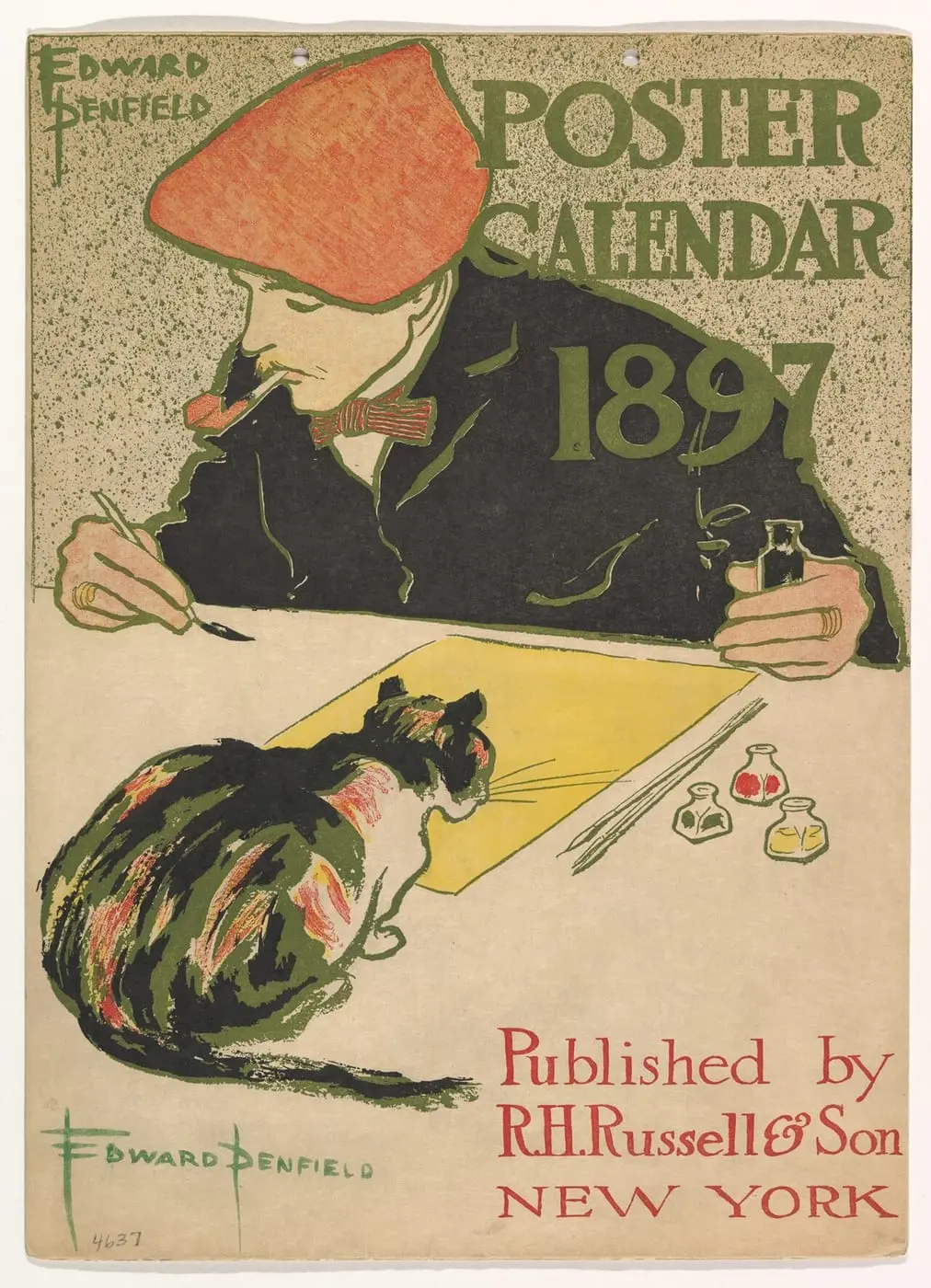R.H. Russell & Son Calendar by Edward Penfield, canvas print