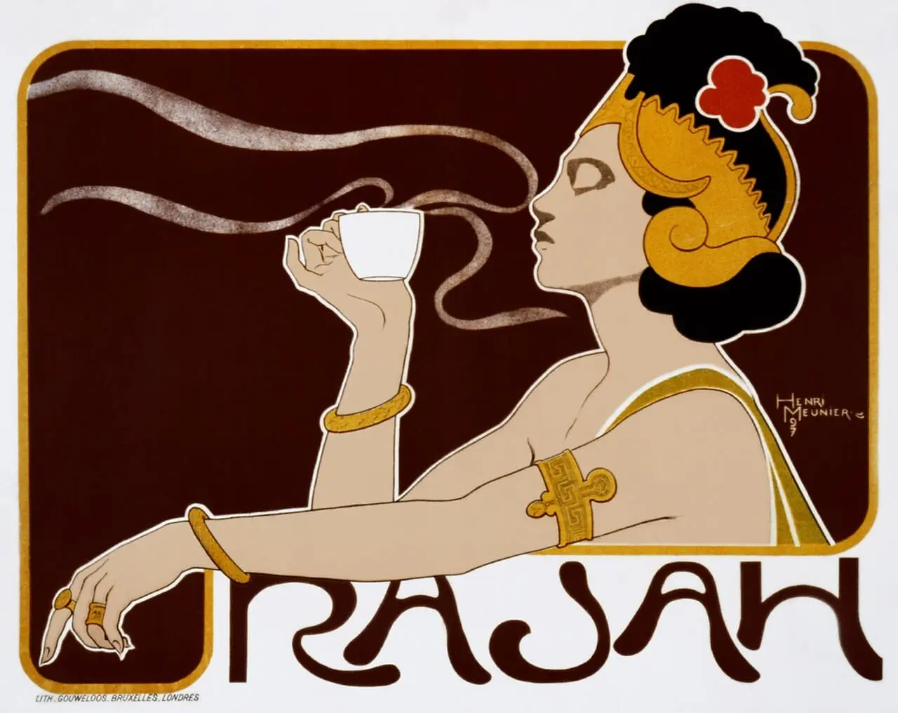 Rajah, advertising poster by Henri Meunier, canvas print