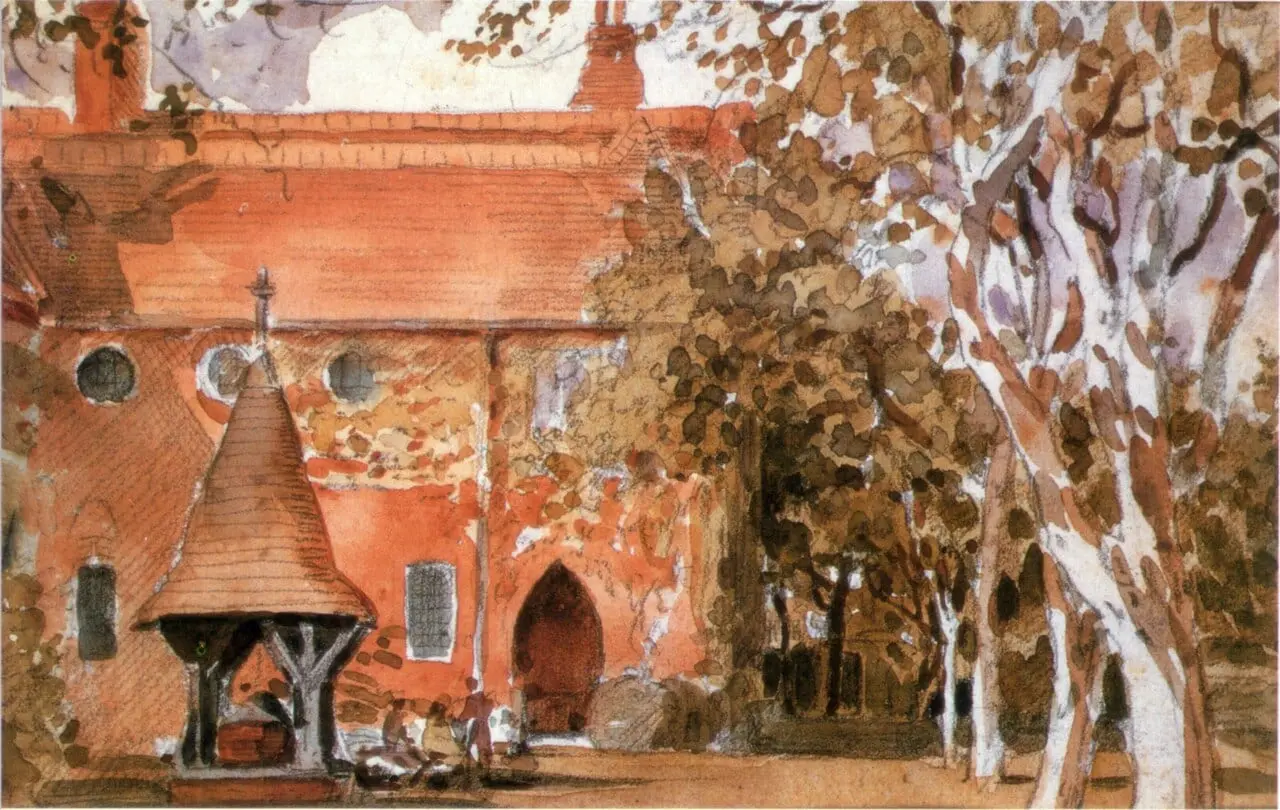 Red House Bexleyheath by Walter Crane, canvas print