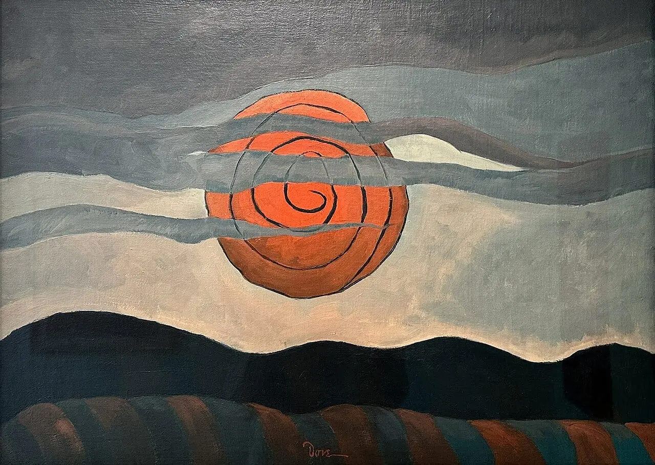 Red Sun by Arthur Dove, canvas print