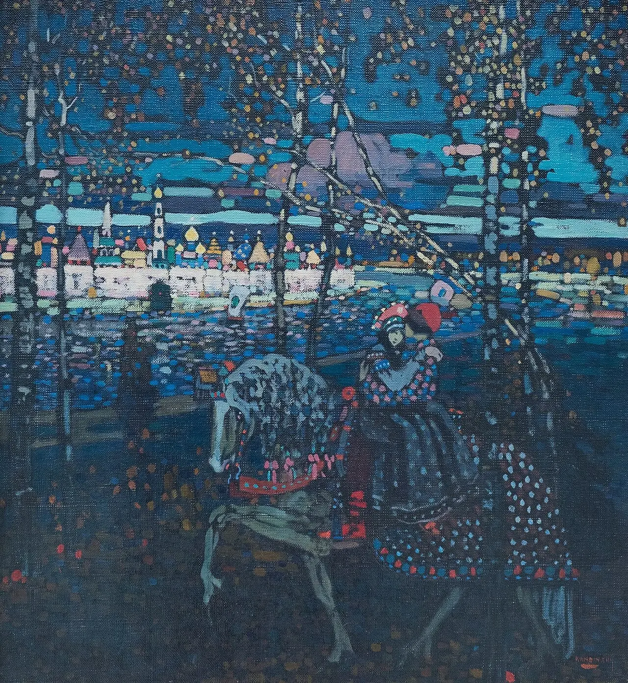 Riding couple by Wassily Kandinsky, canvas print