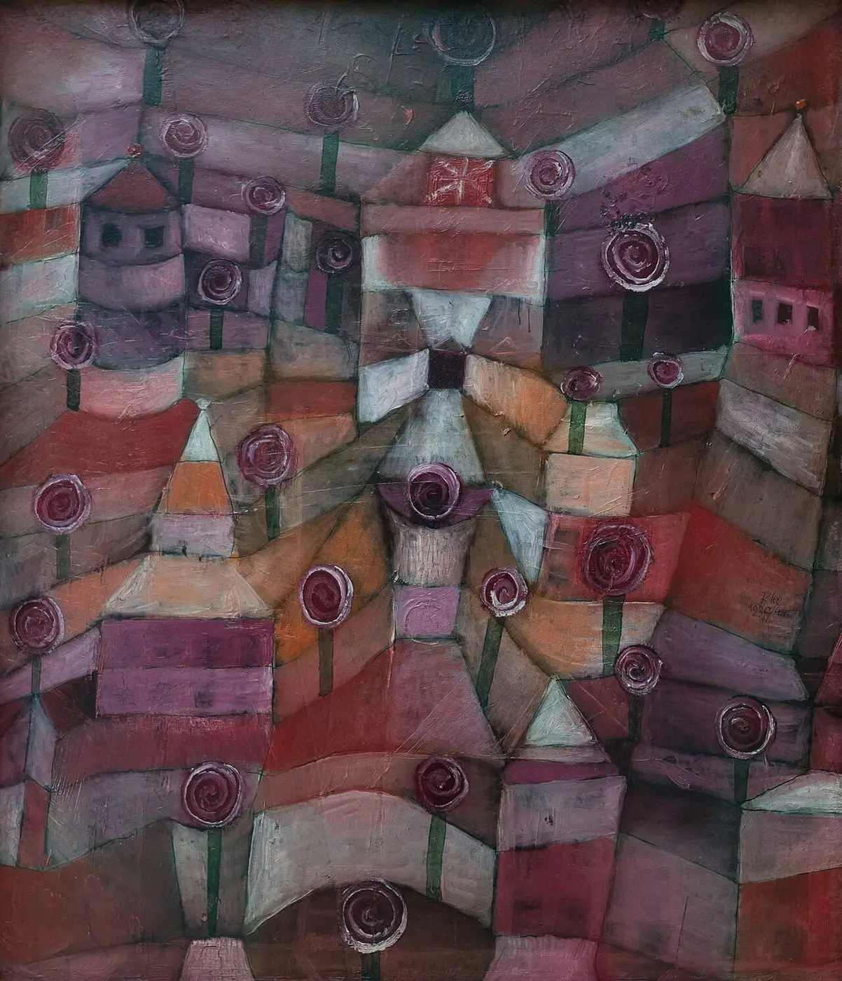 Rose Garden by Paul Klee, canvas print