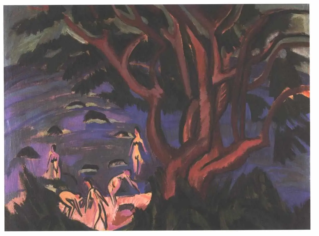Roter Baum am Strand by Ernst Ludwig Kirchner, canvas print