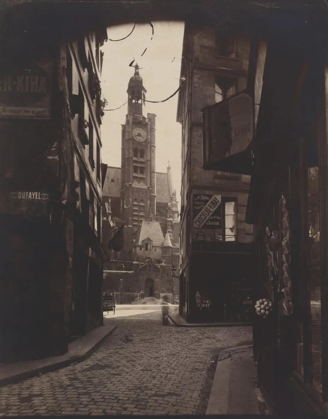 Rue de la Montagne-Sainte-Geneviève by Eugène Atget, canvas print