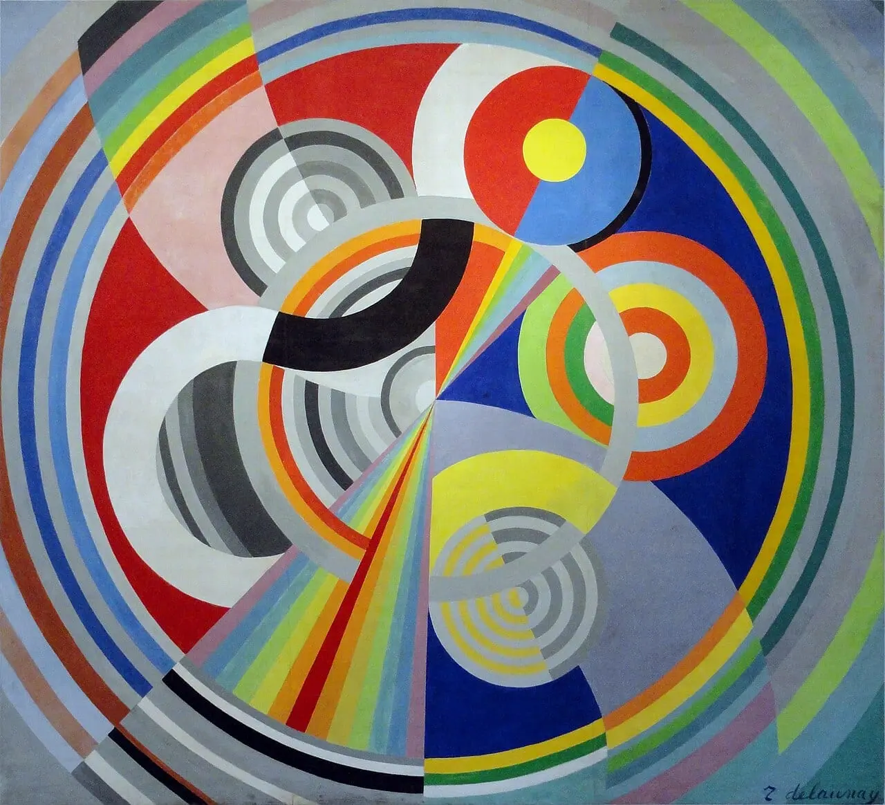 Rythme n°1, décoration pour le Salon des Tuileries by Robert Delaunay, canvas print