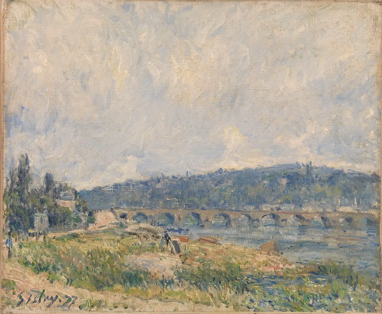 Sèvres Bridge by Alfred Sisley, canvas print
