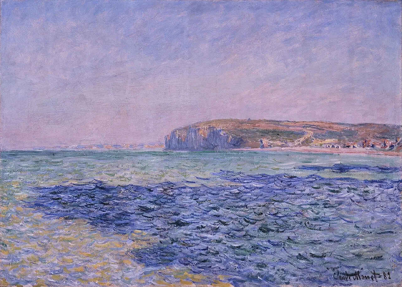 Shadows on the Sea. The Cliffs at Pourville by Claude Monet, canvas print