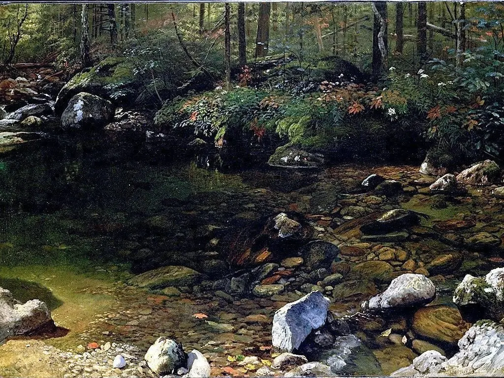 Shady Pool, White Mountains, New Hampshire by Albert Bierstadt, canvas print