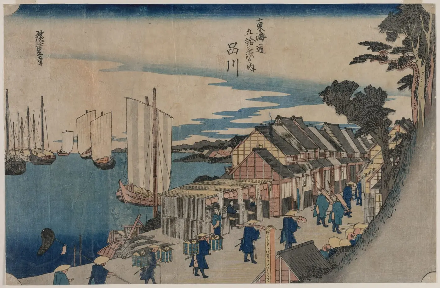 Shinagawa by Utagawa Hiroshige, canvas print