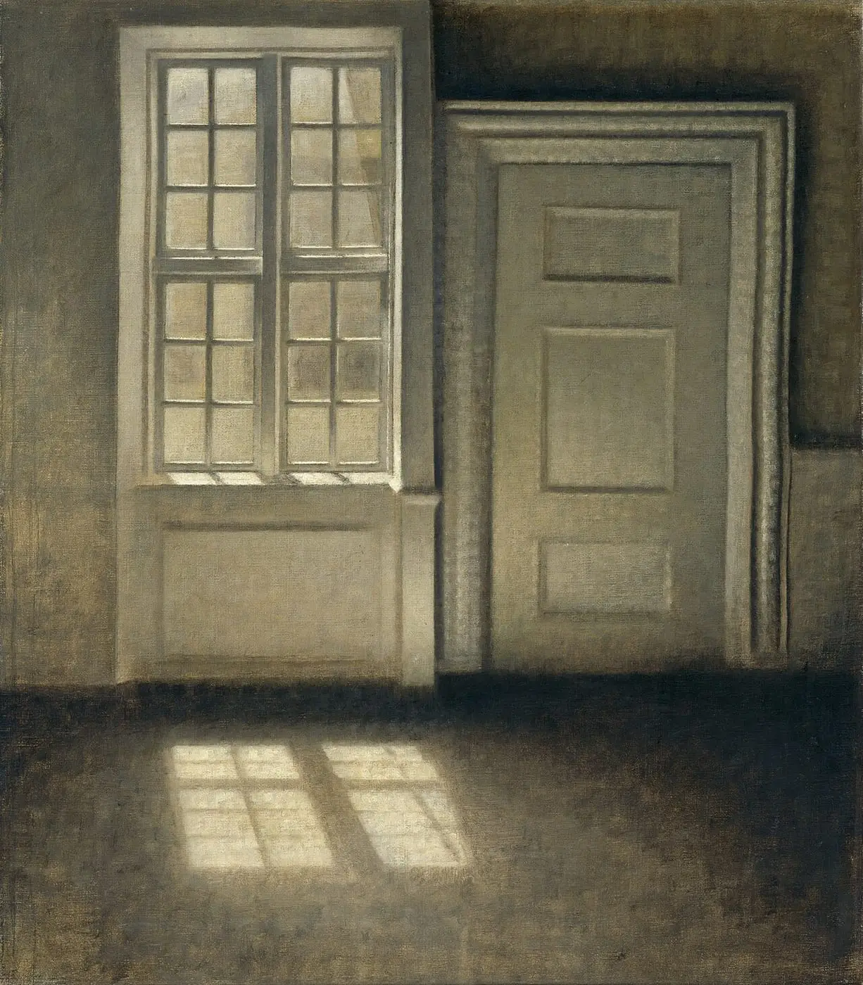 Sitting Room. Study in Sunlight by Vilhelm Hammershøi, canvas print