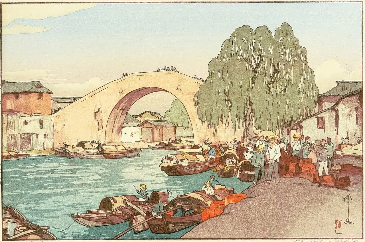Sochu China by Hiroshi Yoshida, canvas print