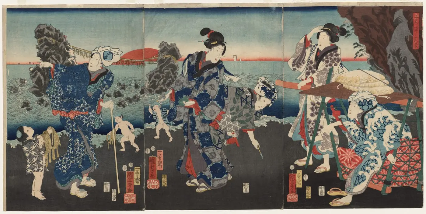 Splendid View at Futamigaura Bay by Utagawa Kuniyoshi, canvas print