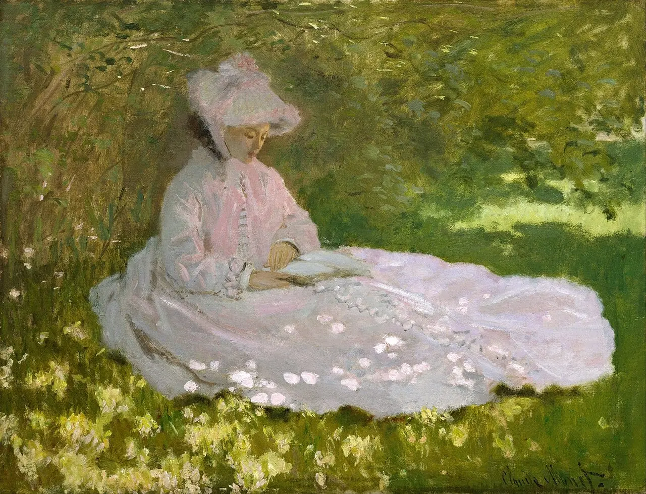 Springtime by Claude Monet, canvas print