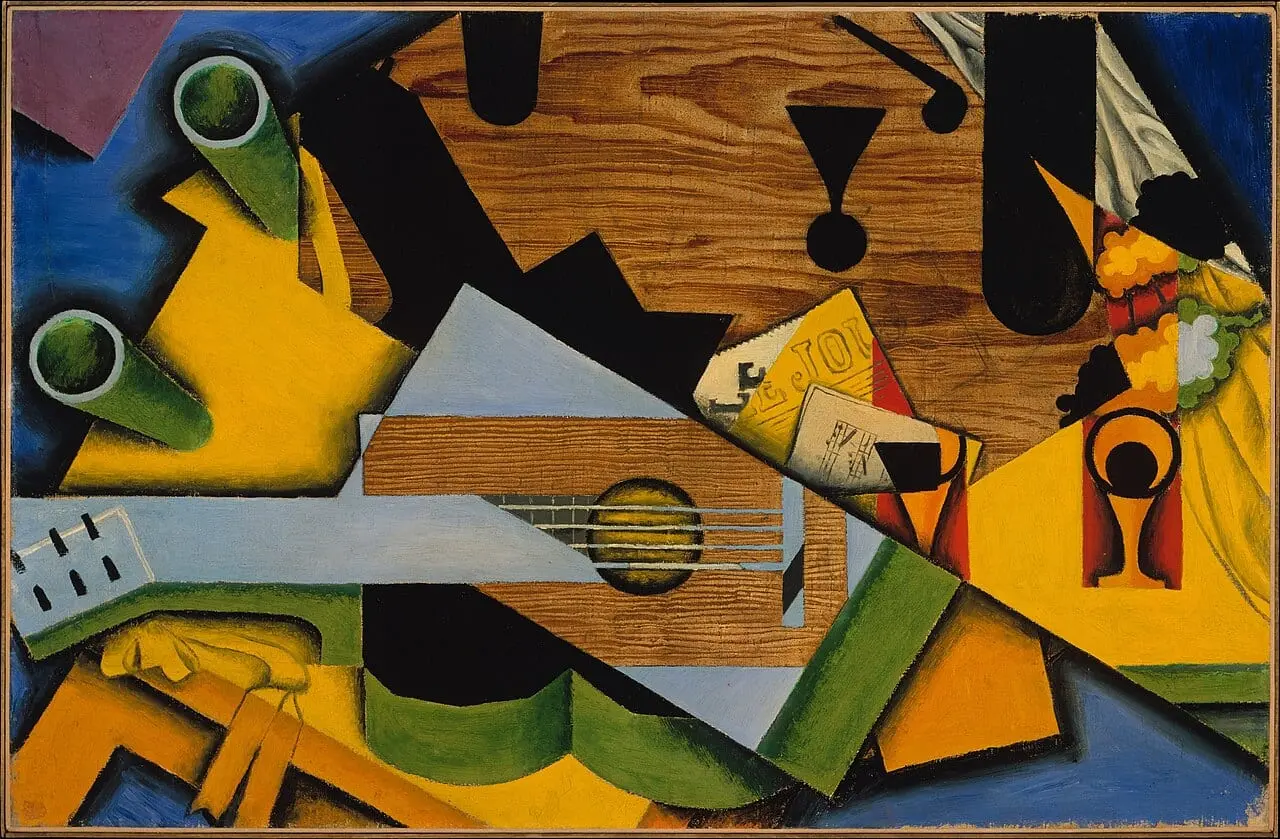 Still Life with a Guitar by Juan Gris, canvas print