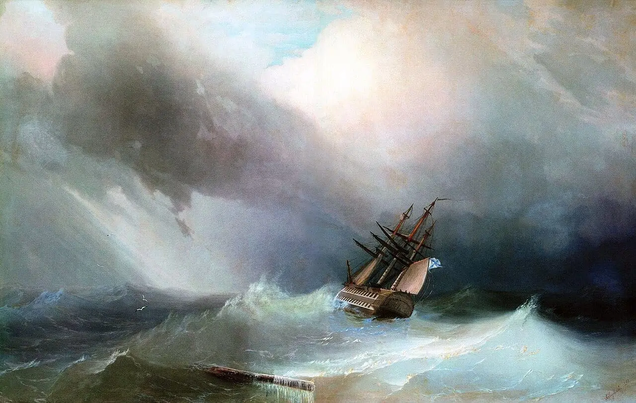Storm by Ivan Aivazovsky, canvas print