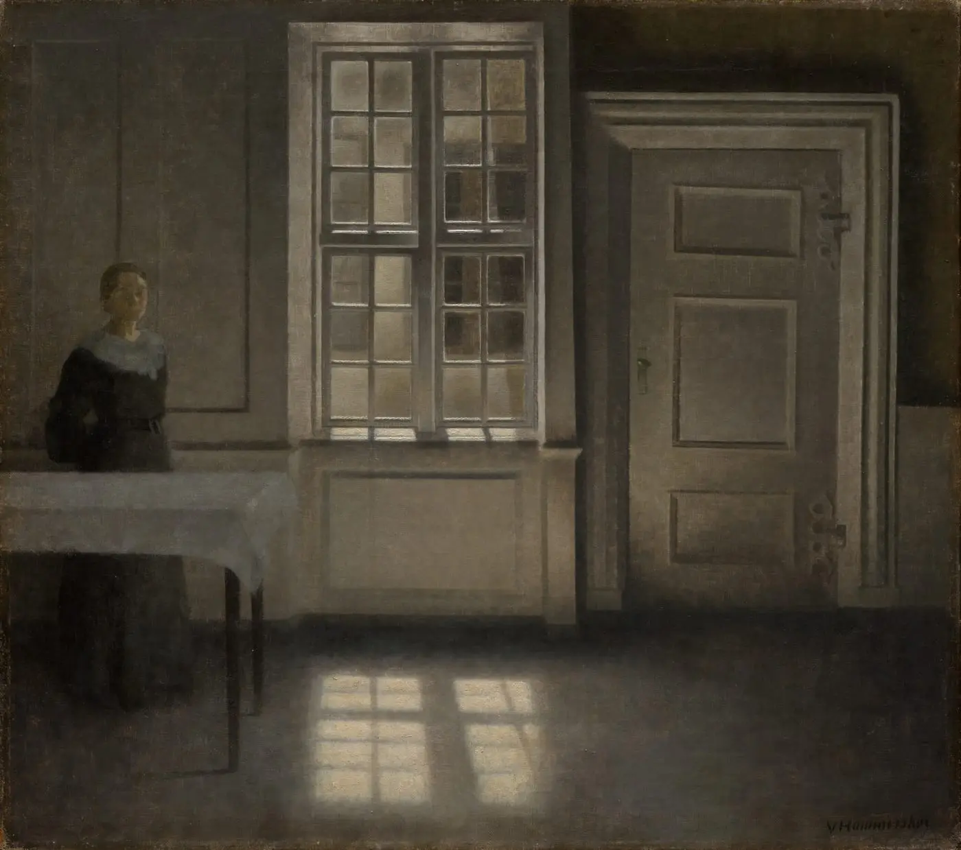 Strandgade, Sunshine by Vilhelm Hammershøi, canvas print