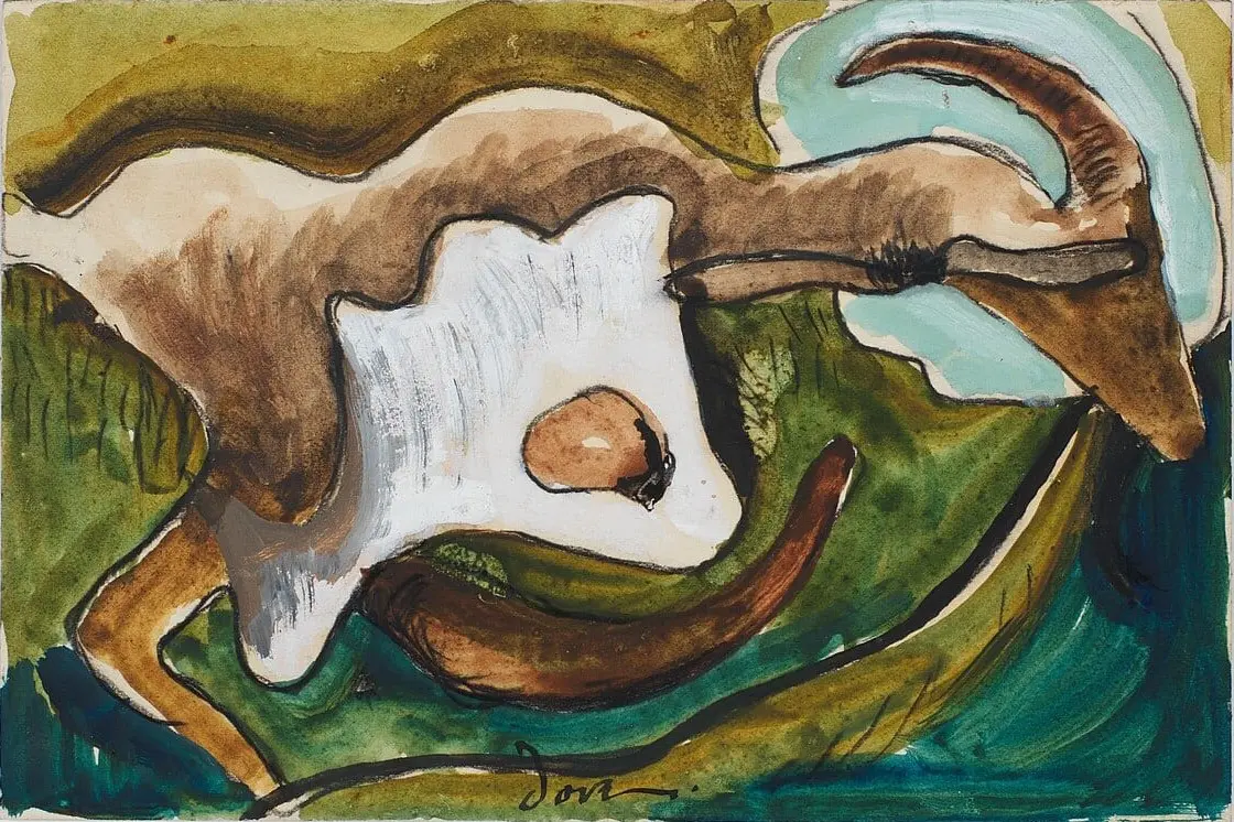 Study for "Goat" by Arthur Dove, canvas print