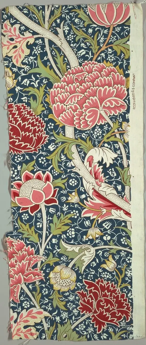 Textile (England), late 19th century by William Morris, canvas print