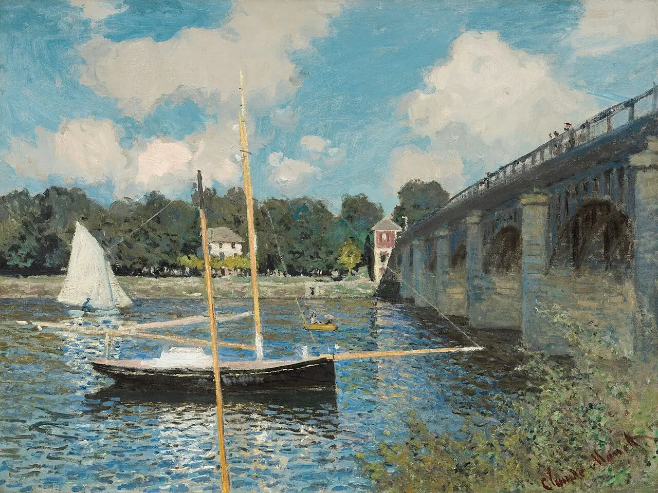 The Bridge at Argenteuil by Claude Monet, canvas print