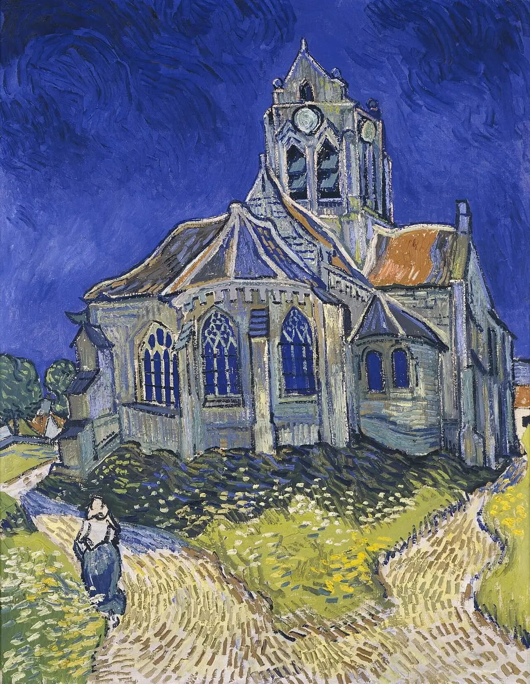 The Church in Auvers-sur-Oise, View by Vincent van Gogh, canvas print