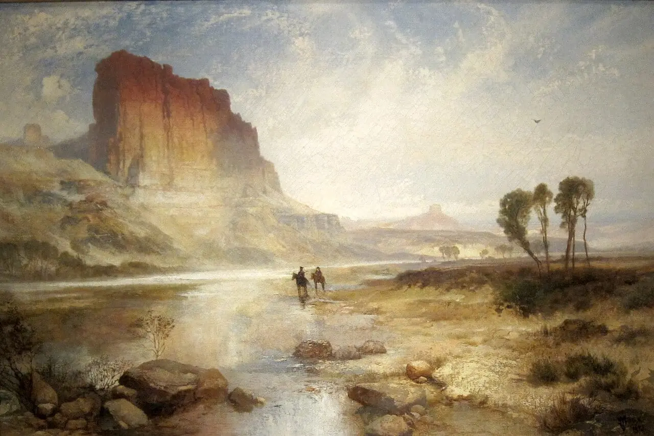 The Cliffs of Green River, Wyoming Territory by Thomas Moran, canvas print