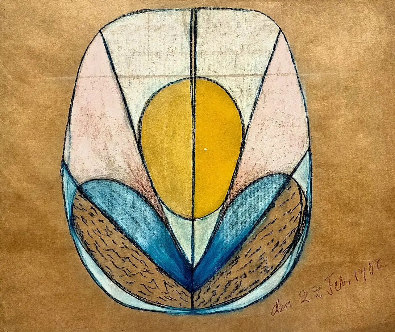 The Five. No title by Hilma af Klint, canvas print