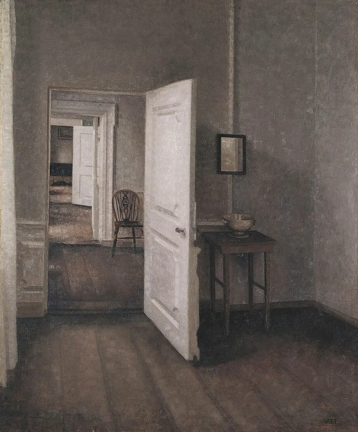 The Four Rooms by Vilhelm Hammershøi, canvas print