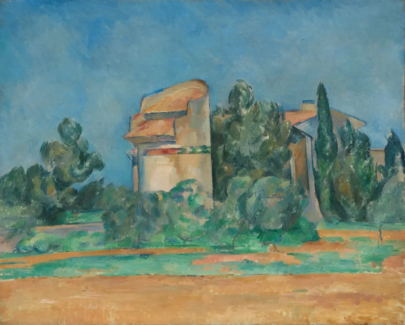 The Pigeon Tower at Bellevue by Paul Cezanne, canvas print