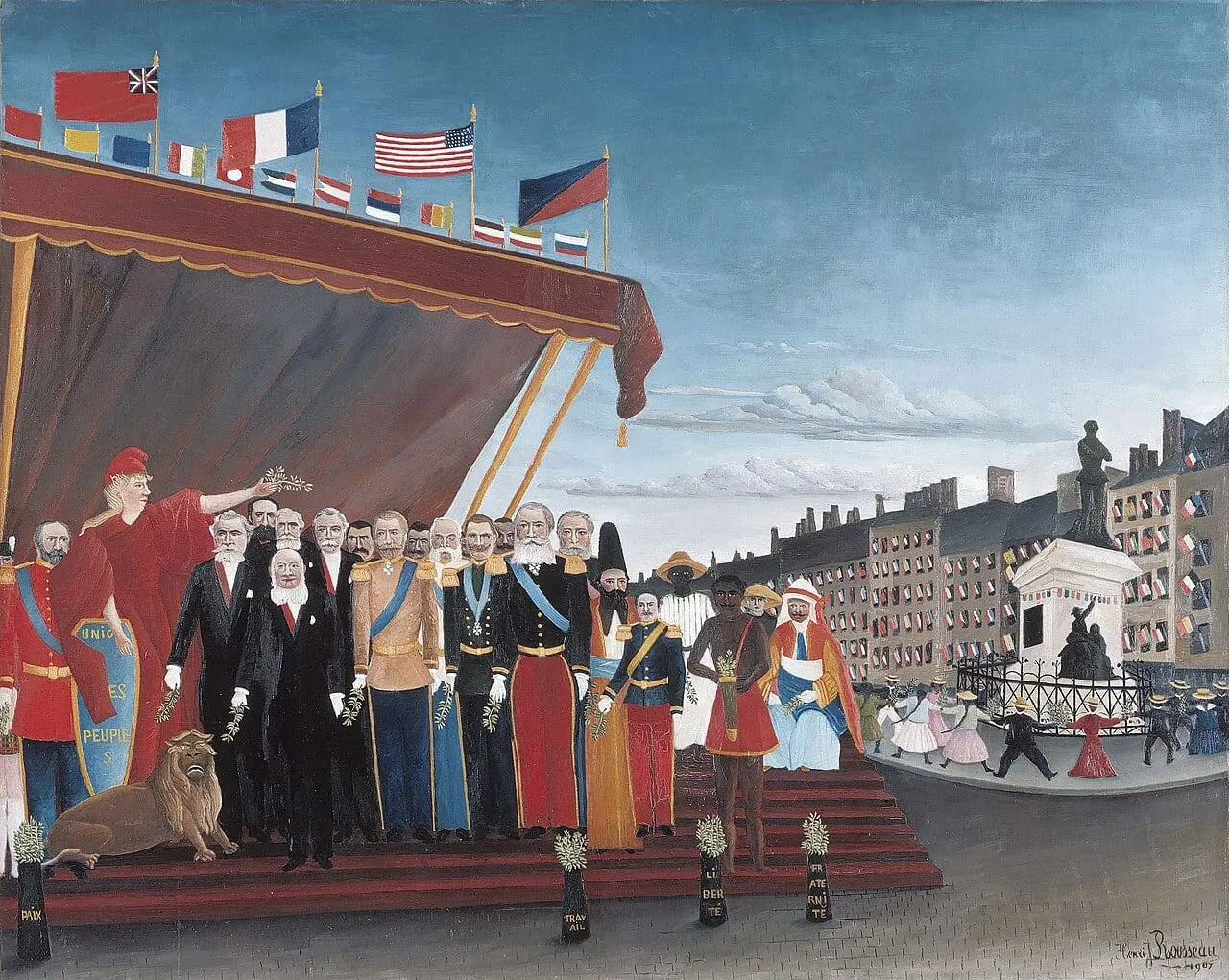 The Representatives of Foreign Powers Coming to Greet the Republic as… by Henri Rousseau, canvas print
