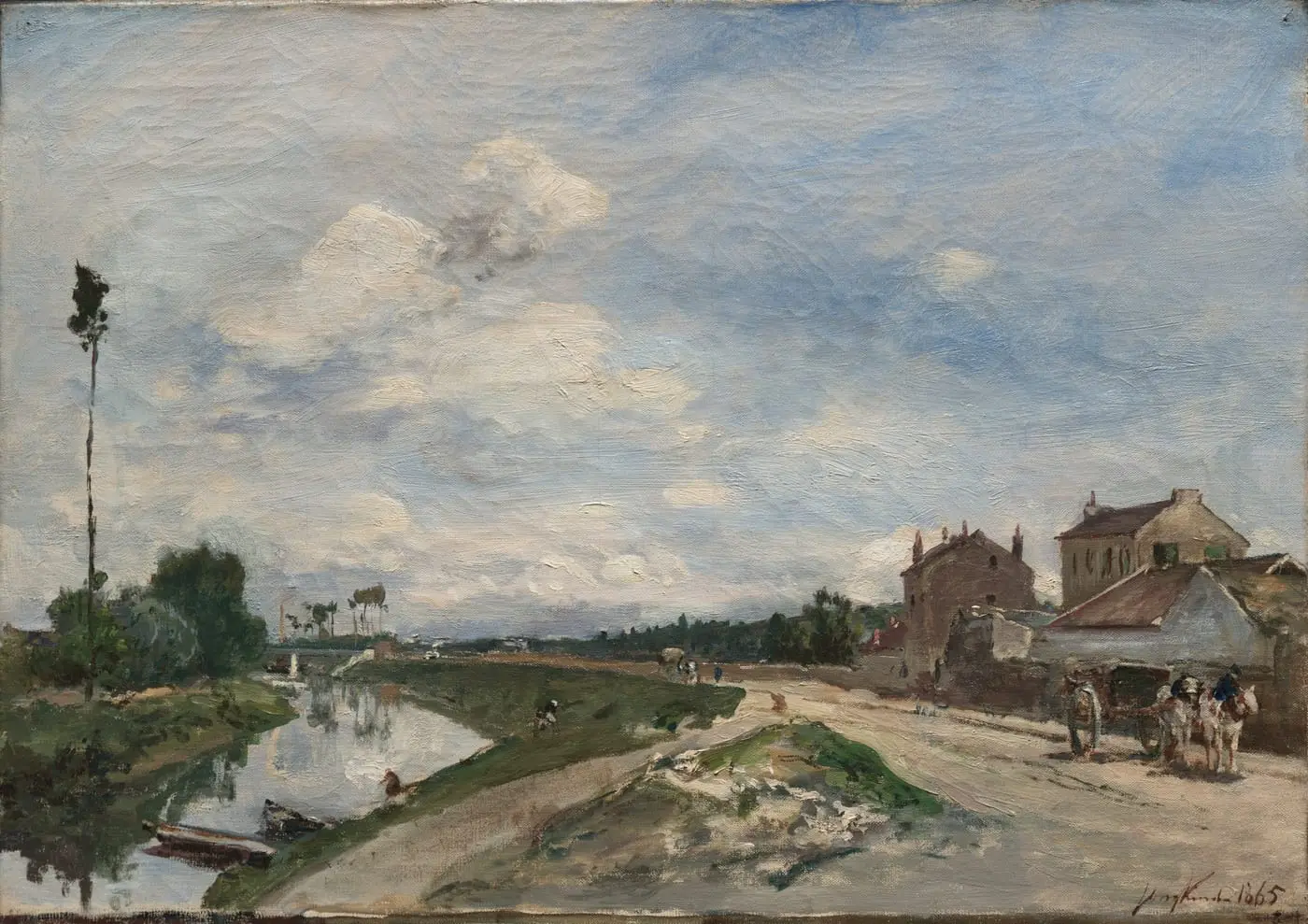 The Seine at Bas-Meudon by Johan Barthold Jongkind, canvas print