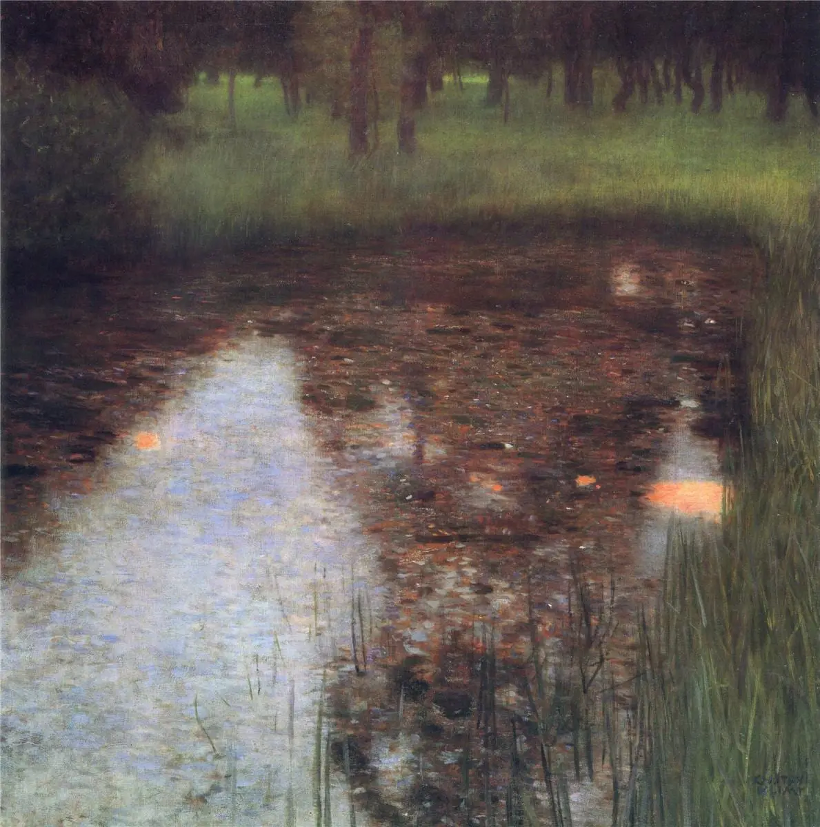 The Swamp by Gustav Klimt, canvas print