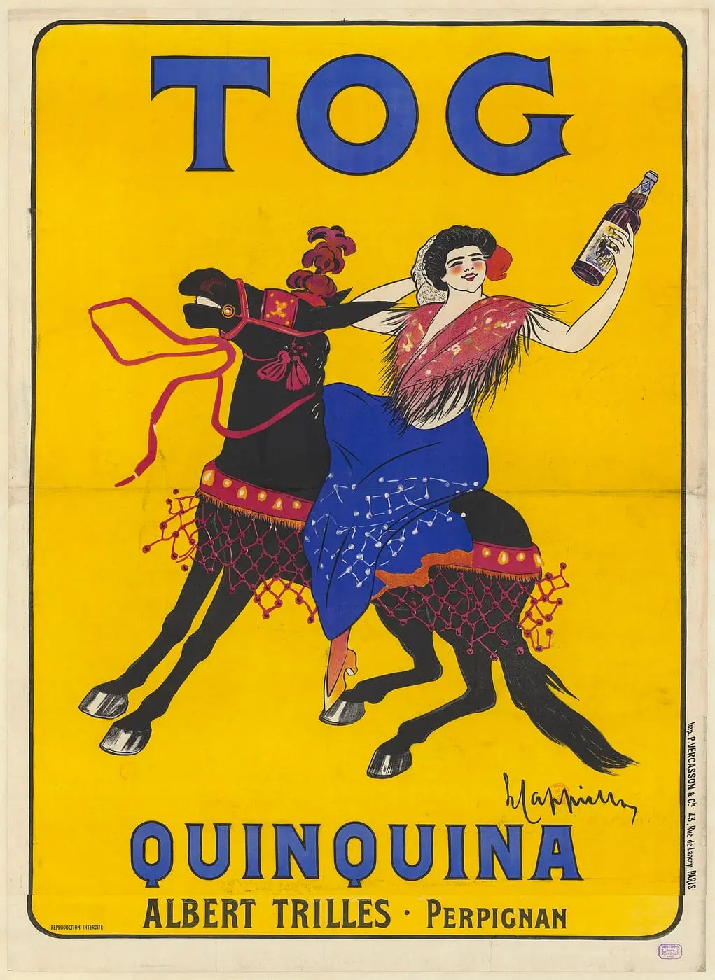 Tog. Quinquina. Albert Trilles-Perpignan by Leonetto Cappiello, canvas print