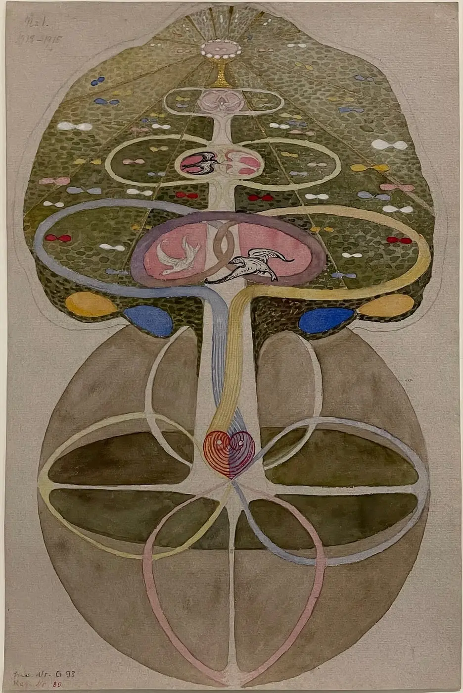 Tree of Knowledge, No. 1 by Hilma af Klint, canvas print