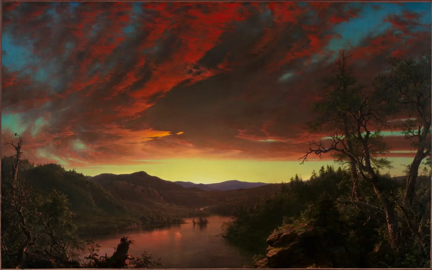 Twilight in the Wilderness by Frederic Edwin Church, canvas print