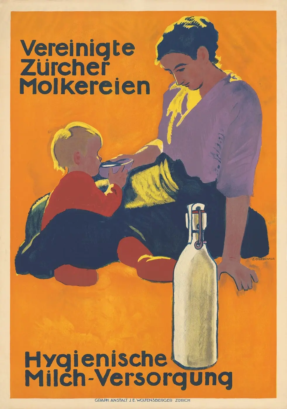Vereinigte Zürcher Molkereien – Hygienische Milch-Versorgung by Emil Cardinaux, canvas print