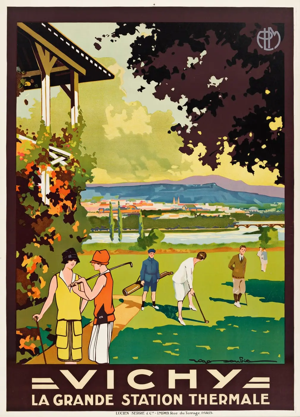 Vichy by Roger Broders, canvas print