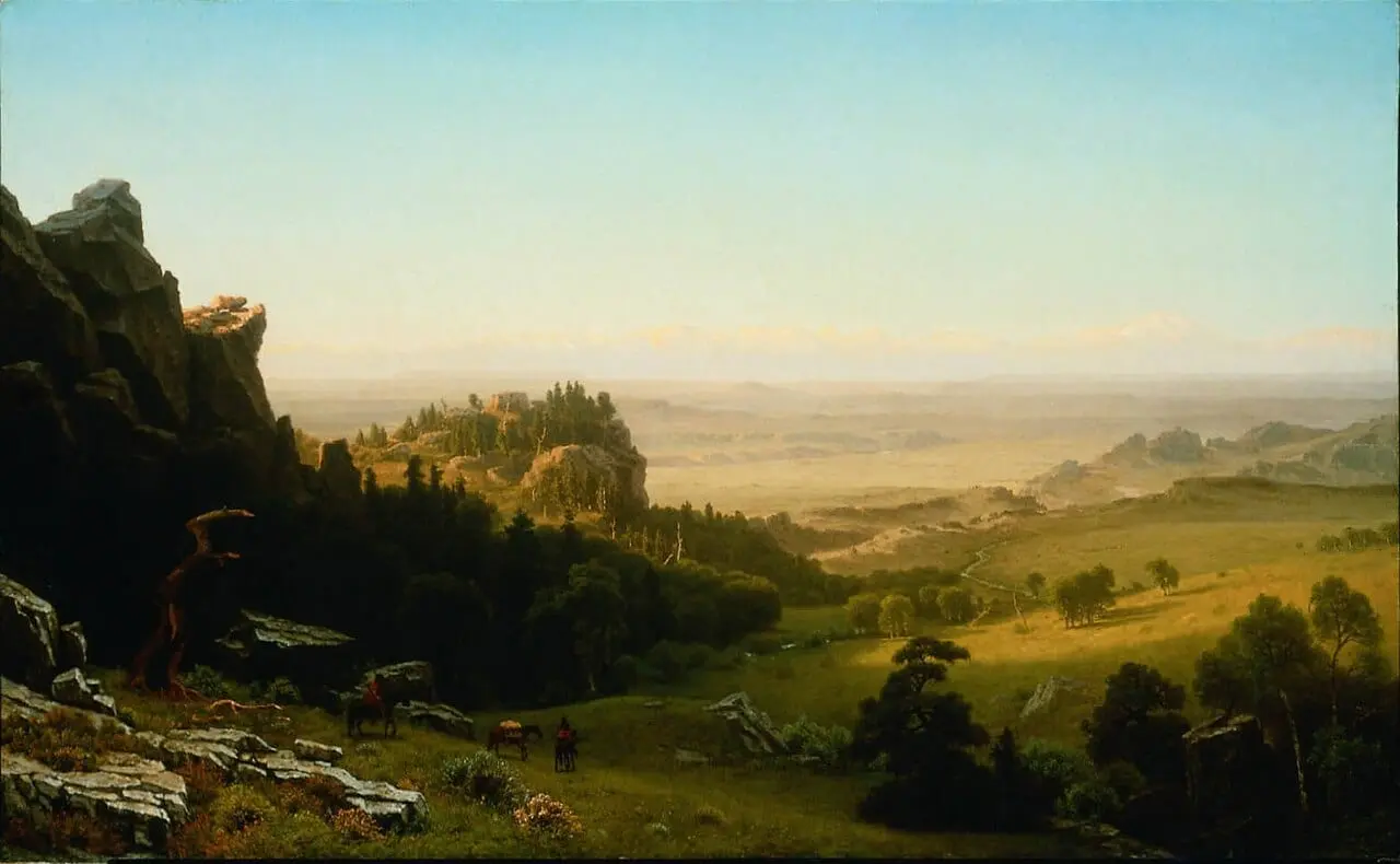 View by Albert Bierstadt, canvas print