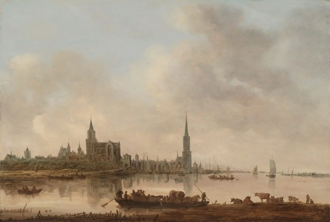 View of Emmerich by Jan van Goyen, canvas print