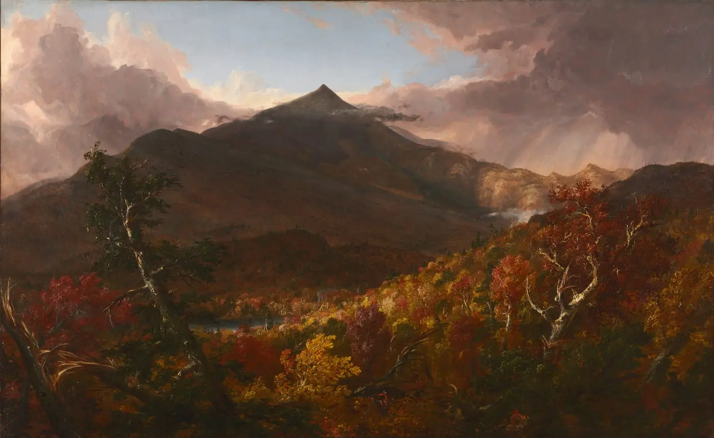 View of Schroon Mountain, Essex County, New York, After a Storm by Thomas Cole, canvas print