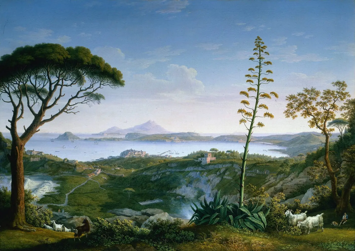 View of the Gulf of Pozzuoli from Solfatara by Philipp Hackert, canvas print