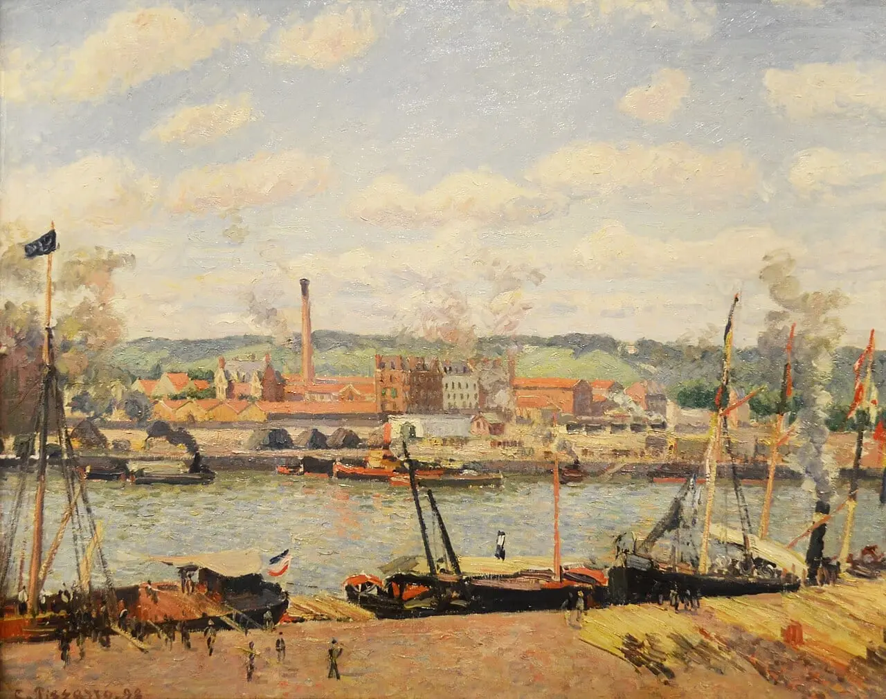 Vue de la cotonnière by Camille Pissarro, canvas print