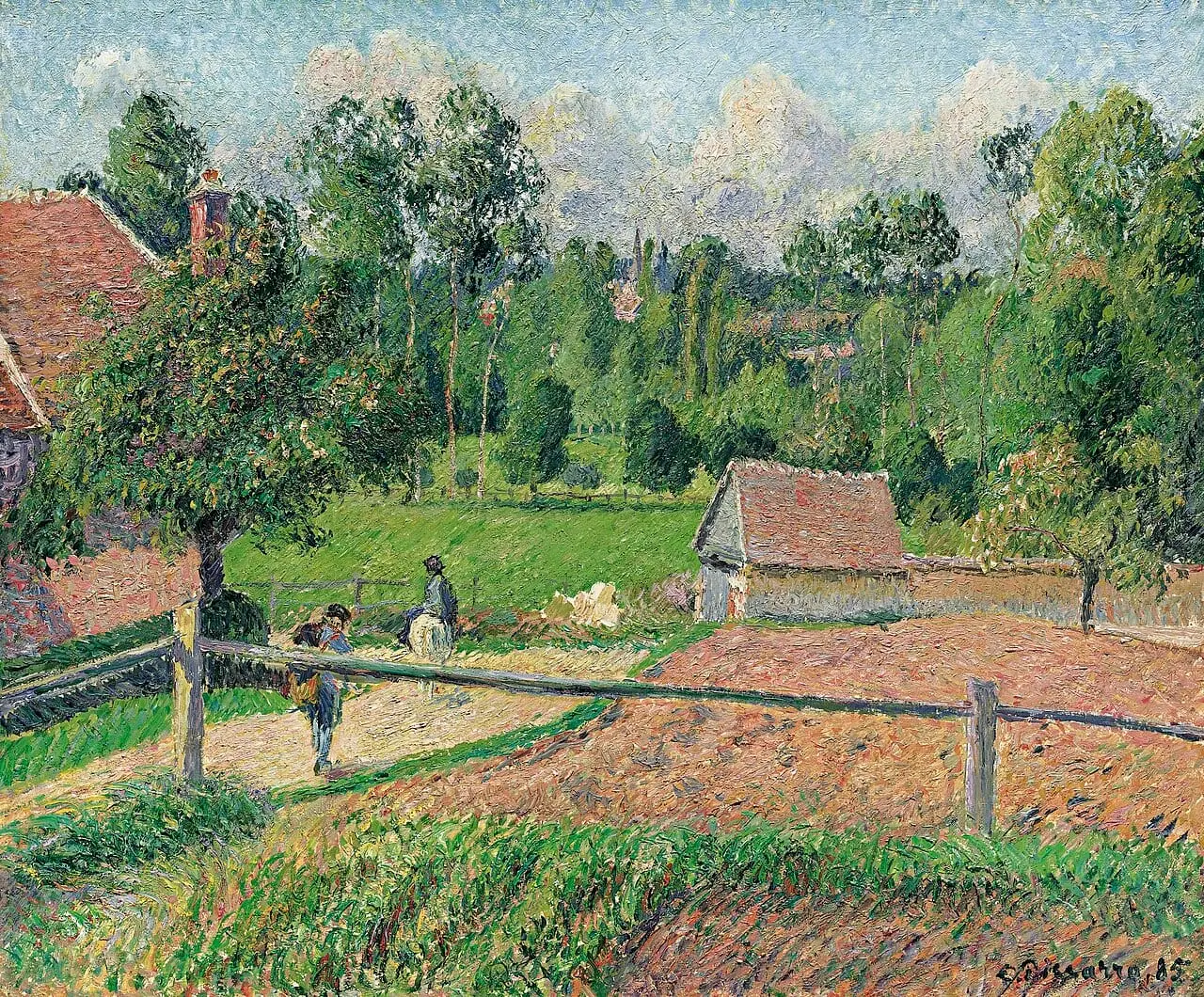 Vue de la fenêtre de l'artiste, Eragny by Camille Pissarro, canvas print