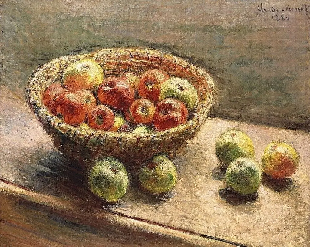 Basket of Apples by Claude Monet, canvas print