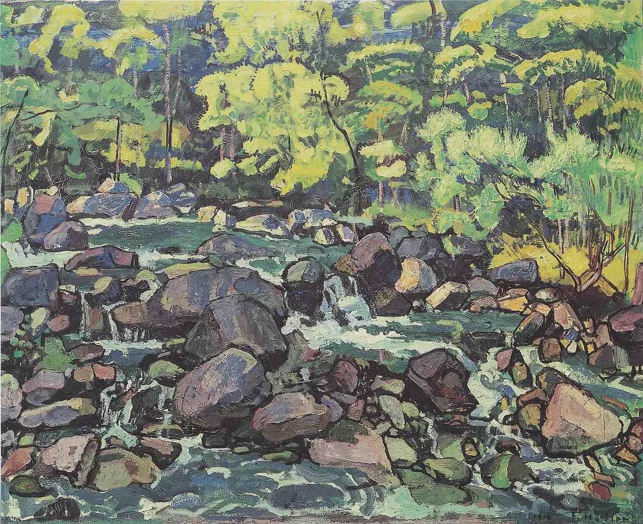 Waldbach bei Champéry by Ferdinand Hodler, canvas print